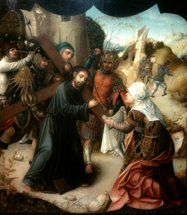 St Veronica helping Jesus by Lucas van Leyden